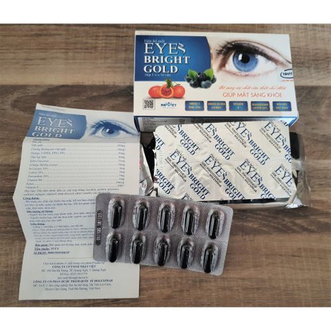 Viên Bổ Mắt Eyes Bright Gold - Hỗ Trợ Cải Thiện Thị Lực, Giảm Nhức Mỏi, Bổ Sung Omega 3, Dầu Gấc, Việt Quất 410495