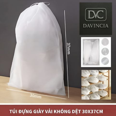 Túi Đựng Giày Dép DAVINCIA - Túi Dây Rút Bảo Quản, Chất Liệu Vải Không Dệt Siêu Thoáng Khí, Giải Pháp Hoàn Hảo Khi Du Lịch