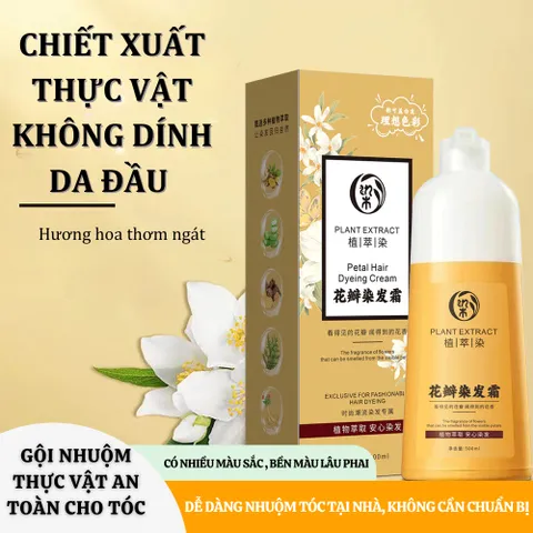 Dầu Gội Phủ Bạc Plant Extract - Nuôi Dưỡng Tóc Tự Nhiên, Màu Sắc Bền Đẹp, 300ml, Không Chứa Hóa Chất Độc Hại