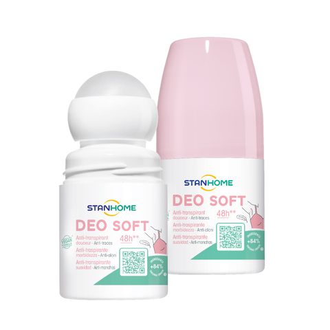 Lăn Khử Mùi Stanhome Deo Soft 50ml cho Trẻ Em - Chống Mồ Hôi Hiệu Quả, Không Cồn, Hương Dịu Nhẹ, Bảo Vệ Da 48h
