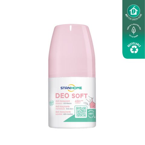 Lăn Khử Mùi Stanhome Deo Soft 50ml cho Trẻ Em - Chống Mồ Hôi Hiệu Quả, Không Cồn, Hương Dịu Nhẹ, Bảo Vệ Da 48h