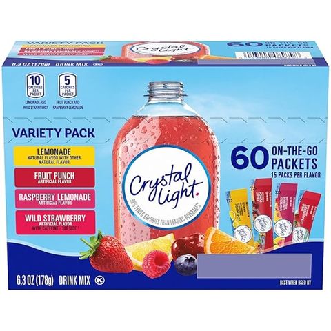 Bột Trái Cây Không Đường Crystal Light 60 Gói - Giải Khát Ít Calo Thơm Ngon, Lựa Chọn Lành Mạnh Cho Mọi Gia Đình