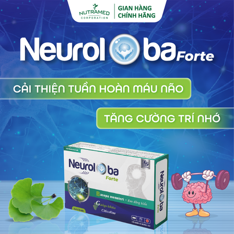 Viên uống Neuroloba Forte hỗ trợ tuần hoàn máu não & cải thiện trí nhớ - Bổ não tự nhiên 30 viên