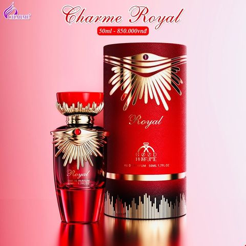 Nước Hoa Nữ Charme Royal 50ml - Hương Floral Sang Trọng, Thiết Kế Đẳng Cấp Từ Pháp, Lưu Hương Lâu 7-12 Giờ