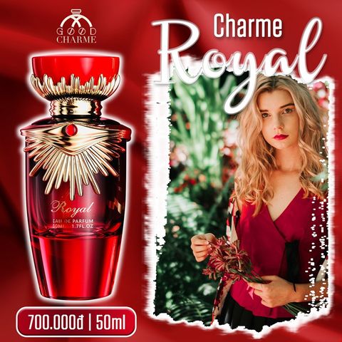Nước Hoa Nữ Charme Royal 50ml - Hương Floral Sang Trọng, Thiết Kế Đẳng Cấp Từ Pháp, Lưu Hương Lâu 7-12 Giờ