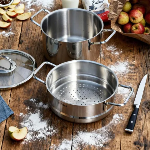 Bộ Nồi Steiger Diamond 7 Món Đa Dụng - Inox Cao Cấp, Đa Năng, Chiếc Nồi Sang Trọng Cho Mọi Gia Đình