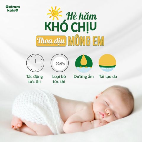 Gel giảm hăm Nhân Hưng Oatrum Kids 20g - Điều trị trầy xước, hăm, côn trùng đốt cho trẻ em, phục hồi da hiệu quả