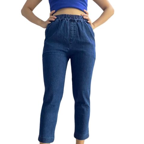 Quần Jean Baggy Nữ Cạp Lưng Thun 2 Màu Cao Cấp