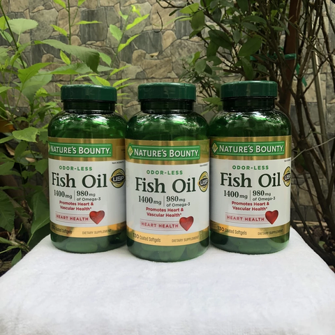 Dầu Cá Omega-3 Nature’s Bounty 1400mg - 130 Viên Hỗ Trợ Sức Khỏe Tim Mạch & Cải Thiện Thị Lực - Sản Phẩm Từ Mỹ