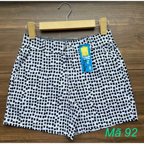 Quần Short Nữ Kaki Cotton Co Giãn Họa Tiết Karo - Thời Trang Nữ Thanh Lịch Cho Mọi Cô Gái