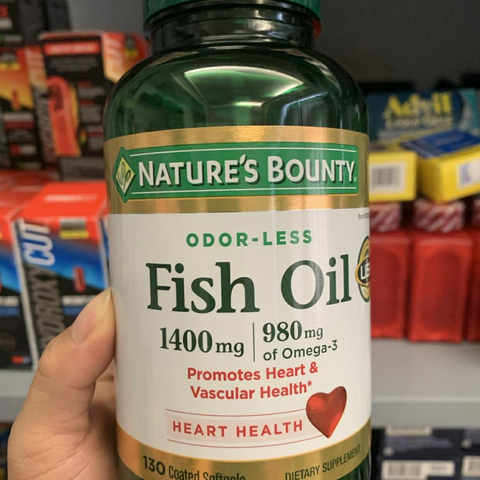 Dầu Cá Omega-3 Nature’s Bounty 1400mg - 130 Viên Hỗ Trợ Sức Khỏe Tim Mạch & Cải Thiện Thị Lực - Sản Phẩm Từ Mỹ
