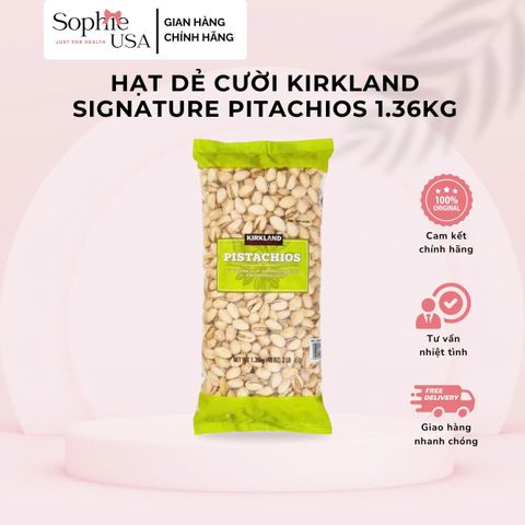 Hạt Dẻ Cười Kirkland Signature Pista Chios 1.36kg - Hạt Dinh Dưỡng Bổ Sung Vitamin và Khoáng Chất Tốt Cho Sức Khỏe