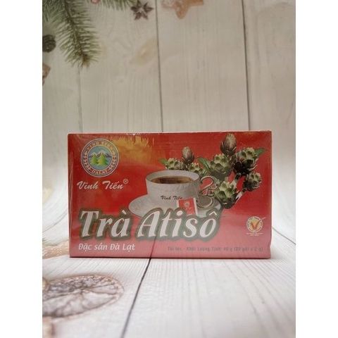 Trà Atiso Vĩnh Tiến - Trà Thảo Mộc Giải Độc Gan, Cải Thiện Tiêu Hóa, 100 Túi Lọc Trong Hộp Tiện Dụng