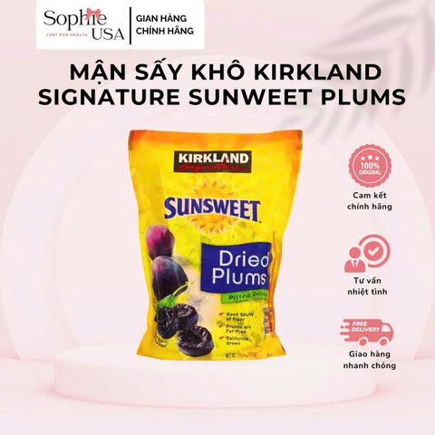 Mận Sấy Dẻo Kirkland Sunsweet 1.59kg - Hoa Quả Sấy Khô Bổ Dưỡng Tốt Cho Tiêu Hóa và Sức Khỏe Người Dùng