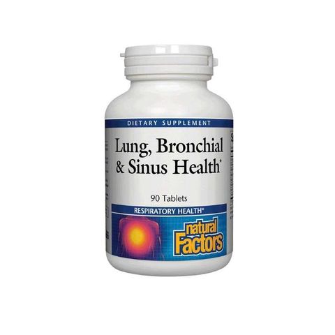 Natural Factors Lung, Bronchial & Sinus Health 90 Viên - Hỗ Trợ Sức Khỏe Hô Hấp và Phổi - Hàng Mỹ Chính Hãng