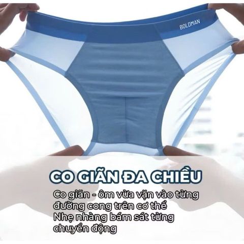 Quần Lót Tam Giác Nam BOLDMAN - Sịp Thun Lạnh Cao Cấp Kháng Khuẩn, Co Giãn, Thấm Hút Mồ Hôi, Không Hằn Da