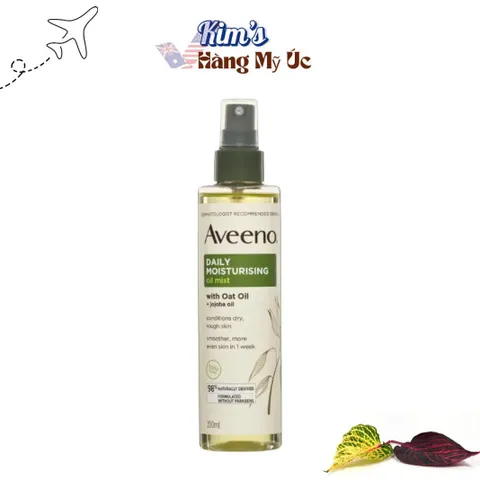 Dầu Dưỡng Ẩm Dạng Xịt Aveeno Daily Moisturizing Oil Mist 200ml - Giúp Da Mềm Mại, Ngăn Khô Ráp, Phù Hợp Cho Da Nhạy Cảm