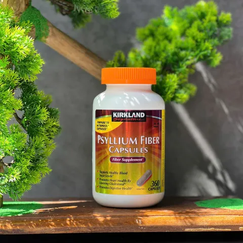 Viên Uống Hỗ Trợ Tiêu Hóa Kirkland Psyllium Fiber Capsules - Cung Cấp Chất Xơ, Hỗ Trợ Tim Mạch, 360 Viên Mỹ