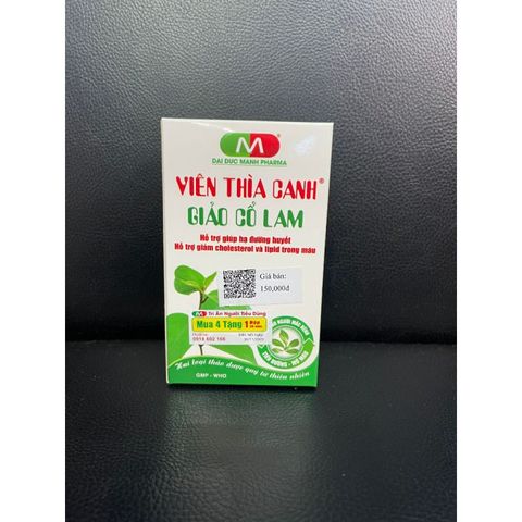 Viên Thìa Canh Giảo Cổ Lam Đại Đức Mạnh - Hỗ Trợ Giảm Đường Huyết, Cholesterol và Lipid Tự Nhiên (60 Viên)