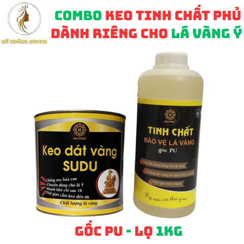 Combo Keo Dát Vàng Sudu và Tinh Chất Bảo Vệ Gốc Pu cho Lá Vàng Ý - Bảo Vệ và Tạo Độ Bóng Siêu Đẹp