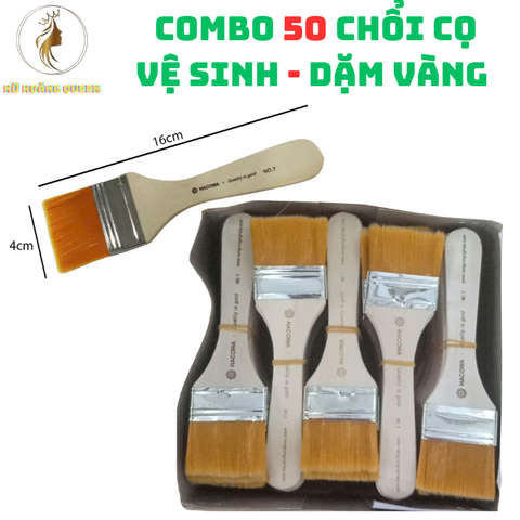 Chổi Silicon Siêu Mềm Lông Vàng - Dụng Cụ Dặm Vàng và Trang Trí Bánh Chuyên Nghiệp - 50 Cái Hàng Cao Cấp