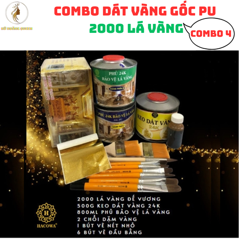 Bộ Dát Vàng 2000 Lá Vàng B Giòn Đài Đế Vương - Combo Dụng Cụ Dát Vàng Chất Lượng Cao cho Gỗ, Kim Loại, Đá, Gốm Sứ, Thủy Tinh