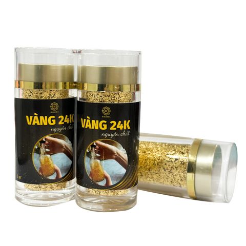 Lọ Vàng 24K Nguyên Chất 0.5g - Vảy Vàng Trang Trí Đồ Uống, Thực Phẩm, Serum Cao Cấp, Làm Đẹp Ứng Dụng Spa