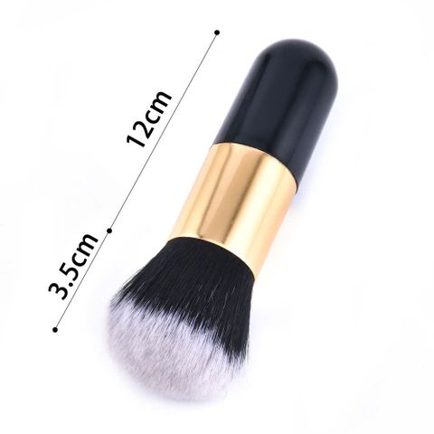 Bộ 5 chổi dặm vàng cán đen lùn - Đầu chổi siêu mềm 3.5cm, tiện lợi cho văn phòng phẩm và trang trí nghệ thuật