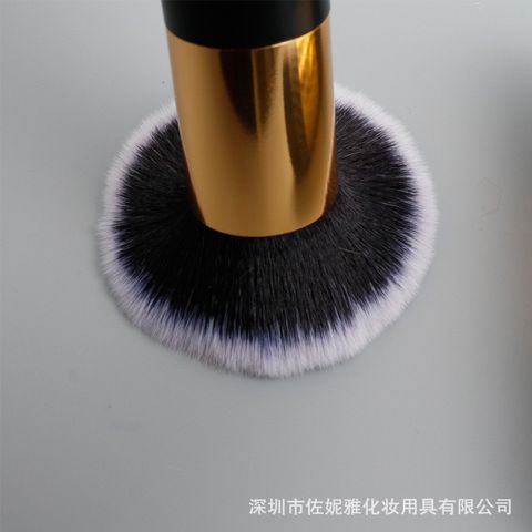 Bộ 5 chổi dặm vàng cán đen lùn - Đầu chổi siêu mềm 3.5cm, tiện lợi cho văn phòng phẩm và trang trí nghệ thuật