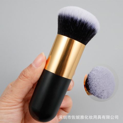 Bộ 5 chổi dặm vàng cán đen lùn - Đầu chổi siêu mềm 3.5cm, tiện lợi cho văn phòng phẩm và trang trí nghệ thuật