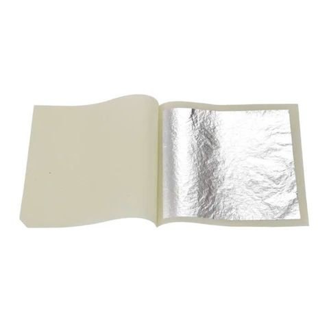Sét 10 Lá Bạc Thật 11cm - Dát Vàng, Trang Trí Bánh, Thực Phẩm, Đồ Nội Thất Cao Cấp, Đồ Thờ, Tượng Phật