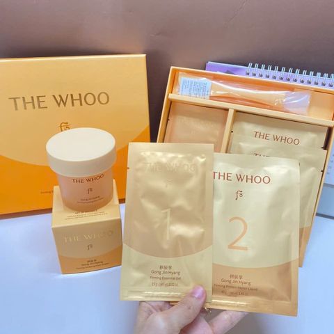 Bộ mặt nạ nâng cơ The Whoo Gongjinhyang Elastic Shaking Modeling Set - 6 lần sử dụng, dưỡng da căng bóng, đẩy lùi lão hóa tại nhà