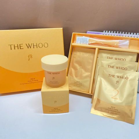 Bộ mặt nạ nâng cơ The Whoo Gongjinhyang Elastic Shaking Modeling Set - 6 lần sử dụng, dưỡng da căng bóng, đẩy lùi lão hóa tại nhà