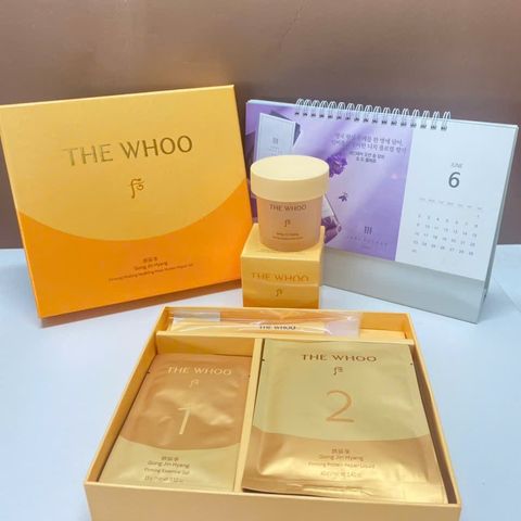 Bộ mặt nạ nâng cơ The Whoo Gongjinhyang Elastic Shaking Modeling Set - 6 lần sử dụng, dưỡng da căng bóng, đẩy lùi lão hóa tại nhà