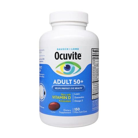 Viên uống Ocuvite Adult 50+ - Dinh dưỡng bảo vệ sức khỏe mắt cho người trên 50 tuổi - Chính hãng Bausch & Lomb từ Mỹ