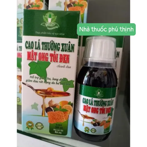 Siri ho cao lá thường Xuân mật ong tỏi đen hỗ trợ giảm ho