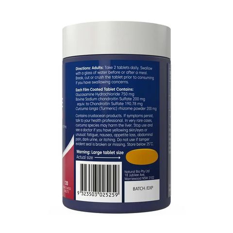 Bioglan Glucosamine + Nghệ 750g - Hỗ Trợ Giảm Đau Viêm Khớp, Tái Tạo Mô Sụn, Sản Phẩm Từ Úc Cho Sức Khỏe Khớp Tối Ơi