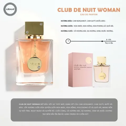 [AUTH-CHUAN] Nước hoa nữ Armaf Club De nuit Woman chai 105ml 422880