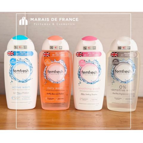 Dung Dịch Vệ Sinh Phụ Nữ Femfresh 250ml - Chính Hãng Anh, Dịu Nhẹ, Khử Mùi, Cân Bằng pH, An Toàn Cho Da Nhạy Cảm