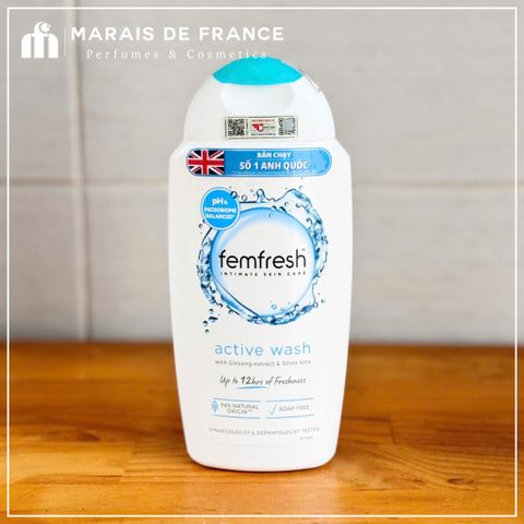 Dung Dịch Vệ Sinh Phụ Nữ Femfresh 250ml - Chính Hãng Anh, Dịu Nhẹ, Khử Mùi, Cân Bằng pH, An Toàn Cho Da Nhạy Cảm