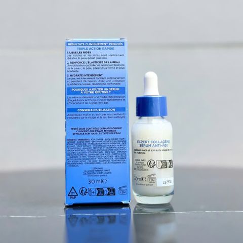 Tinh Chất Dưỡng Ẩm L'Oreal Paris Collagen Expert 30ml - Serum Hỗ Trợ Săn Chắc Da, Cải Thiện Nếp Nhăn, Dưỡng Ẩm Sâu, Phù Hợp Mọi Loại Da