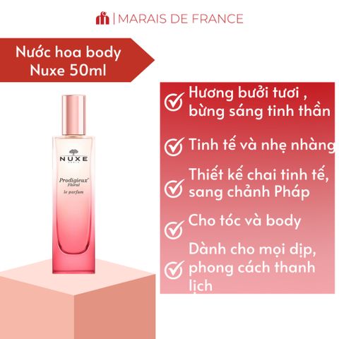 Nước Hoa Nữ NUXE Prodigieux Floral Le Parfum EDP 50ml – Hương Hoa Thanh Mát, Nữ Tính, Lưu Hương Lâu