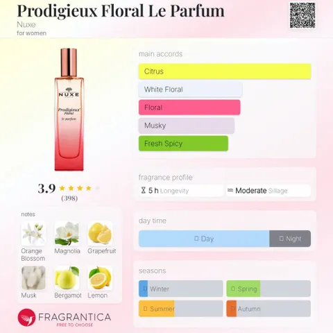 Nước Hoa Nữ NUXE Prodigieux Floral Le Parfum EDP 50ml – Hương Hoa Thanh Mát, Nữ Tính, Lưu Hương Lâu