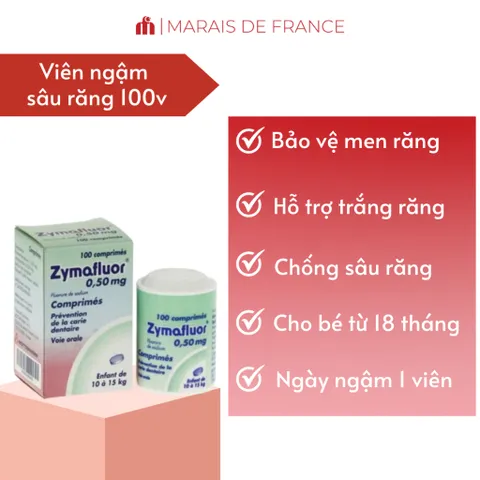 Viên Ngậm Hỗ Trợ Răng Miệng Cho Bé – Dạng Nhai Dễ Dùng, Hộp 100 Viên, Vị Thanh Nhẹ
