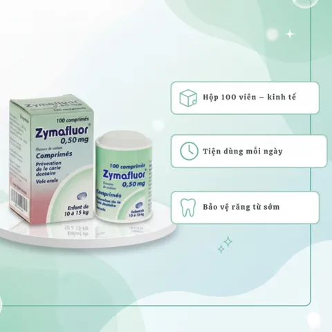 Viên Ngậm Hỗ Trợ Răng Miệng Cho Bé – Dạng Nhai Dễ Dùng, Hộp 100 Viên, Vị Thanh Nhẹ