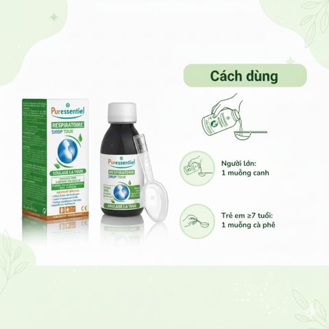 Siro Hỗ Trợ Hô Hấp Puressentiel - Làm Dịu Họng Từ Thảo Mộc và Mật Ong - 125ml, Giải Pháp Tự Nhiên Cho Gia Đình Từ 7 Tuổi