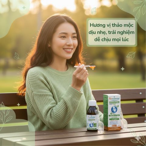 Siro Hỗ Trợ Hô Hấp Puressentiel - Làm Dịu Họng Từ Thảo Mộc và Mật Ong - 125ml, Giải Pháp Tự Nhiên Cho Gia Đình Từ 7 Tuổi