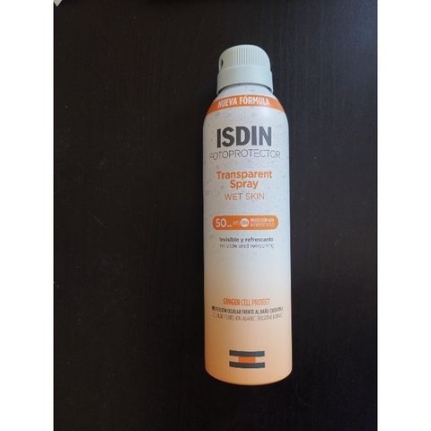 Xịt Chống Nắng ISDIN 250ml Transparent Spray Wet Skin SPF50 - Bảo Vệ Da Toàn Thân, Thẩm Thấu Nhanh, Dùng Được Khi Da Ướt