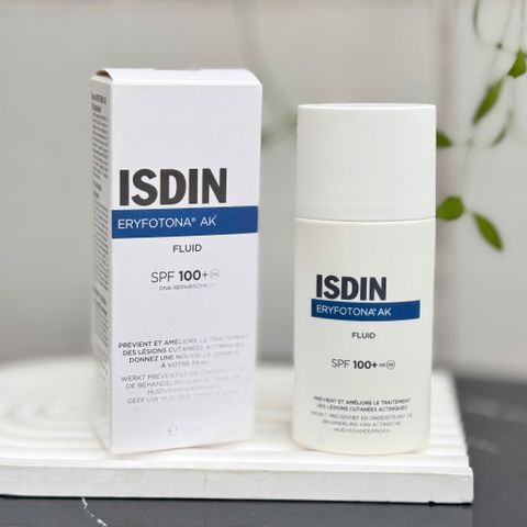 Kem Chống Nắng ISDIN Eryfotona AK-NMSC Fluid SPF100+ 50ml - Bảo Vệ Da Tổn Thương, Hỗ Trợ Phục Hồi Da Nhạy Cảm, Dạng Lỏng Nhẹ