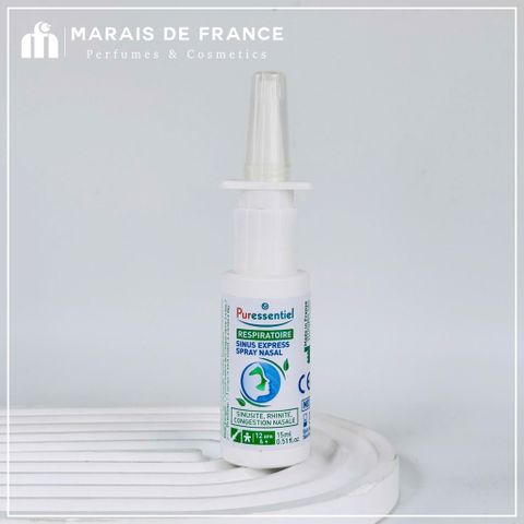 Xịt Mũi Giảm Nghẹt Mũi Puressentiel Sinus Express 15ml - Thực Vật Thiên Nhiên, Hỗ Trợ Thông Xoang Nhanh, Giảm Đau Đầu